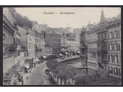 25 - Karlovy Vary, (Karlsbad), vřídla (Sprudelgasse), cca 1920