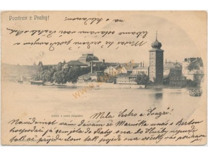 49 - Praha, pohled z mostu Palackého, cca 1903