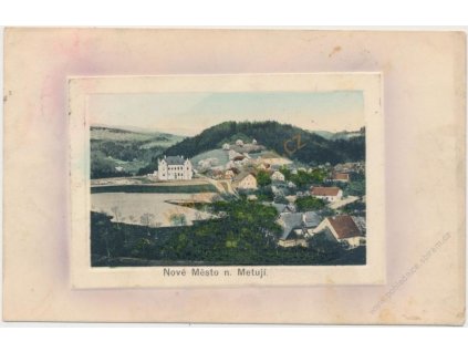 38 - Náchodsko, Nové Město nad Metují, celkový pohled, cca 1925