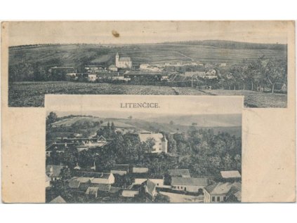 30 - Kroměřížsko, Litenčice, 2 - záběr, celkový pohled, cca 1924...