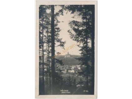 38 - Náchod, celkový pohled, "Jarní píseň", Grafo Čuda, cca 1940