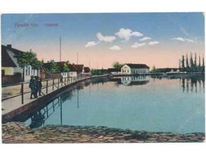 57 - Rychnovsko, Týniště nad Orlicí, oživené nábřeží, cca 1910