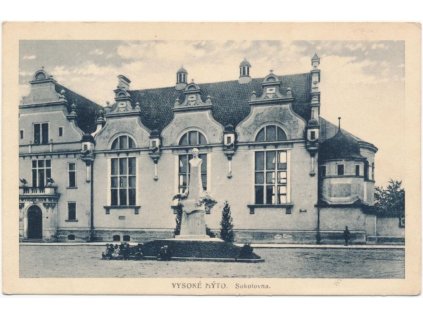 70 - Orlickoústecko, Vysoké Mýto, partie před Sokolovnou, cca 1924