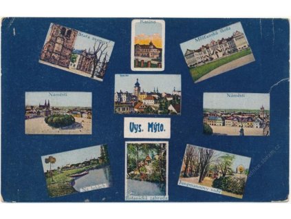70 - Orlickoústecko, Vysoké Mýto, 9 - ti záběr dominant města, cca 1920