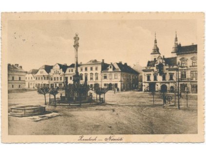 70 - Orlickoústecko, Žamberk, partie z náměstí,  nákl. F. Návesníka, cca 1930