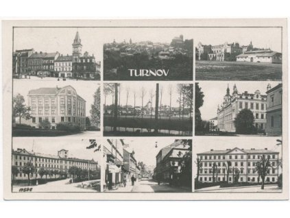 58 - Semilsko, Turnov, 9 - ti záběr dominant města, cca 1930