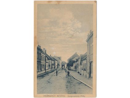 10 - Chrudimsko, Heřmanův Městec, oživená Jungmanova třída, cca 1925