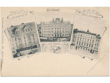 25 - Karlovy Vary, (Karlsbad), 3 - záběr dominant města, cca 1900