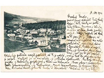 66 - Trutnovsko, Janské Lázně, celkový pohled na město, cca 1915