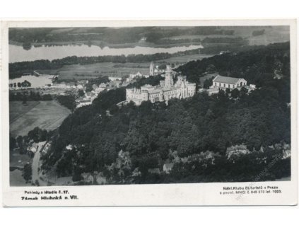 12 - Českobudějovicko, Zámek Hluboká, letecký pohled, Grafo Čuda, cca 1932