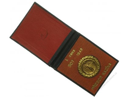 ČSSR, Odbíjená, I. cena přeboru Kazína, průměr 45mm, 1949