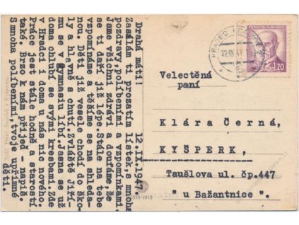 70 - Orlickoústecko, Kyšperk - Letohrad, oživené náměstí, cca 1947