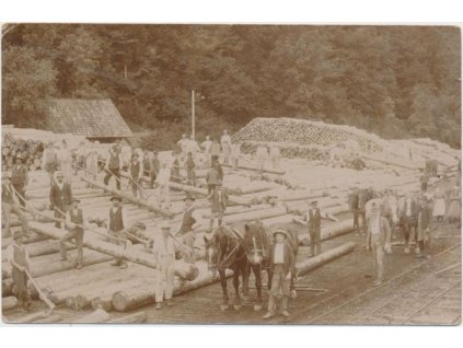 66 - Trutnovsko, Těšnov, stavba přehrady u Dvora králové, cca 1919