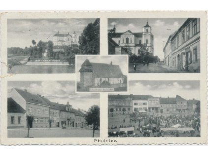 47 - Plzeňsko, Přeštice, 5 - ti záběr dominant města, cca 1937...