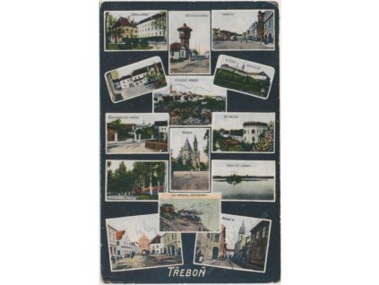 24 - Jindřichohradecko, Třeboň, 14 - ti záběr dominant města, cca 1922