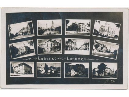 Slovensko, Lučenec, 12 - ti záběr dominant města, cca 1933