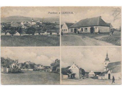 67 - Třebíčsko, Lukov, 4 - záběr dominant obce, cca 1923