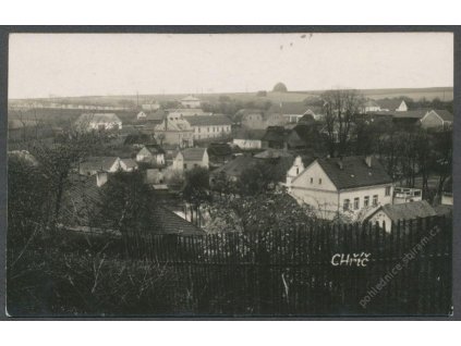 47 - Plzeňsko, Chříč, celkový pohled na obec, ca 1935
