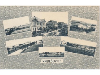 31 - Kutnohorsko, Radešovice, 6 - ti záběr částí obce, cca 1915
