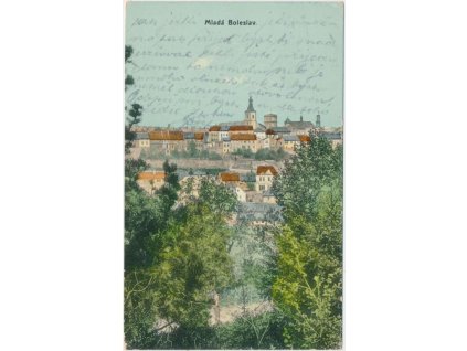 36 - Mladá Boleslav, pohled na město, nákl. H. Kaufmann, cca 1908
