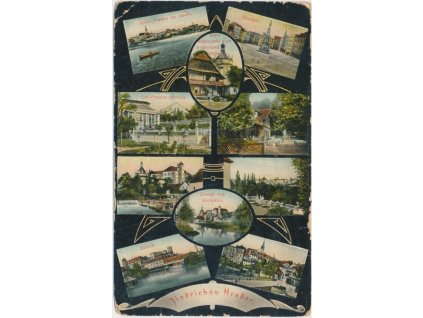 24 - Jindřichův Hradec, 10 - ti záběr dominant města, cca 1912