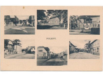 33 - Litoměřicko, Polepy, 6 - ti záběr částí obce, cca 1945