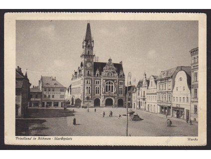 32 - Liberecko, Frýdlant v Čechách (Friedland i. B.), náměstí (marktplatz), cca 1930