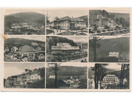 73 - Zlínsko, Luhačovice, 9 - ti záběr dominant města, cca 1940