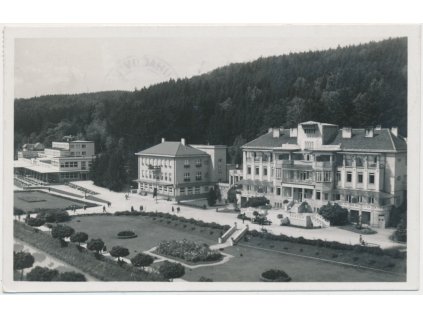 73 - Zlínsko, Luhačovice, Dům B. Smetany a správa lázní, Grafo Čuda, cca 1938