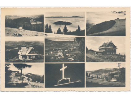 71 - Vsetínsko, Nový Hrozenkov, Javorníky, 9 - ti záběr dominant, foto Bittner cca 1939