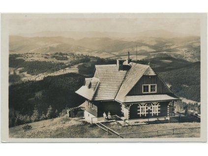 71 - Vsetínsko, Nový Hrozenkov, Javorníky, Chata na Kohútce, foto Bittner, cca 1939