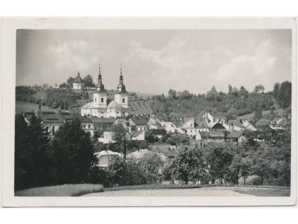 70 - Orlickoústecko, Žamberk, pohled na město, cca 1945
