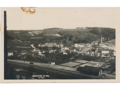 70 - Orlickoústecko, Brandýs nad Orlicí, celkový pohled na město, cca 1925
