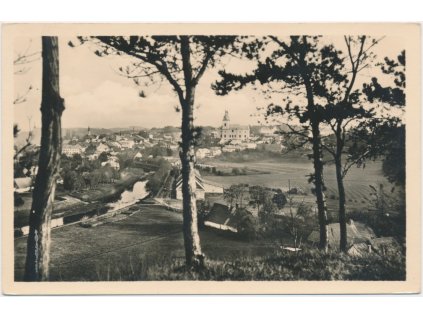 70 - Orlickoústecko, Žamberk, celkový pohled na město, cca 1947