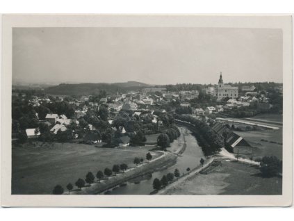 70 - Orlickoústecko, Žamberk, pohled na město, cca 1946