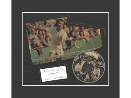 Pála František (1944), tenista, sběratelský list cca A4 s podpisem