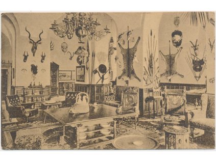 57 - Rychnovsko, Opočno, interiér muzea v zámku Opočenském, cca 1921