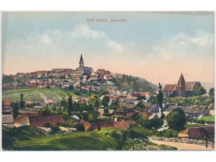 67 - Třebíčsko, Jemnice, celkový pohled na město, cca 1912