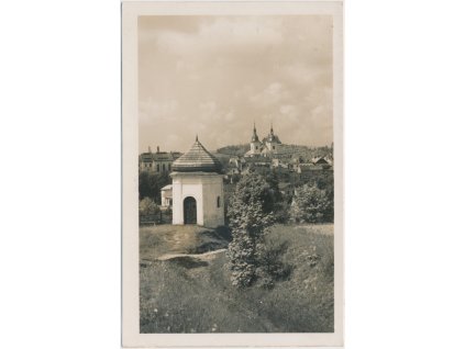 70 - Orlickoústecko, Žamberk, partie u kapličky s pohldem na město, cca 1934
