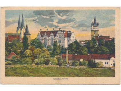 70 - Orlickoústecko, Vysoké Mýto, pohled na město, cca 1921