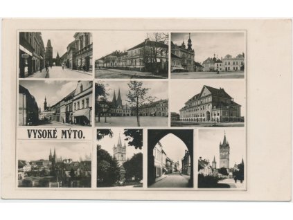 44 - Pardubicko, Vysoké Mýto, 10 - ti záběr dominant, Grafo Čuda, cca 1930