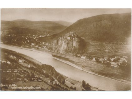 69 - Ústí nad Labem, partie z údolí Labe, cca 1926