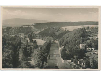 53 - Přerovsko, Teplice nad Bečvou,partie z údolí Bečvy , cca 1936