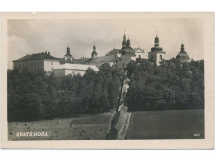 54 - Příbramsko, Svatá Hora, pohled na barokní areál, cca 1940