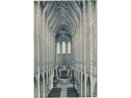 31 - Kutnohorsko, Sedlec, vnitřek chrámu Panny Marie, cca 1920