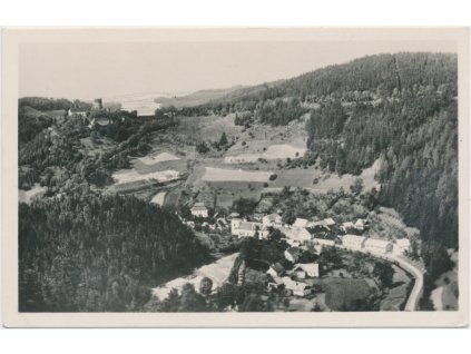 61 - Svitavsko, Svojanov, celkový pohled na městys, cca 1935