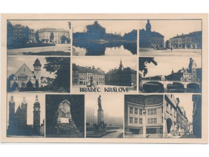 19 - Hradec Králové, 11 - ti záběr dominant města, cca 1926