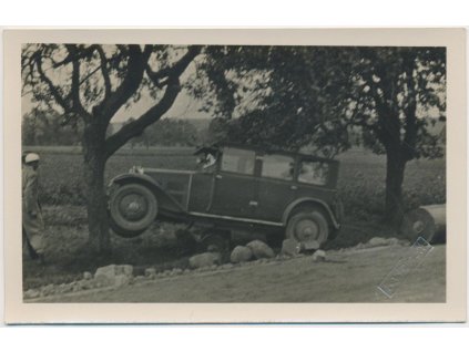 70 - Orlickoústecko, Vysoké Mýto, dopravní nehoda, foto Výborný,1931