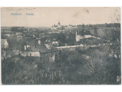 17 - Havlíčkobrodsko, Vilímov, celkový pohled, Klášter, cca 1913