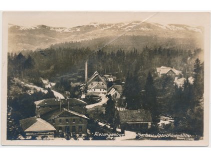 Polsko, Krkonoše,Schreiberhau, Pohled na sklárnu Josephinenhutte